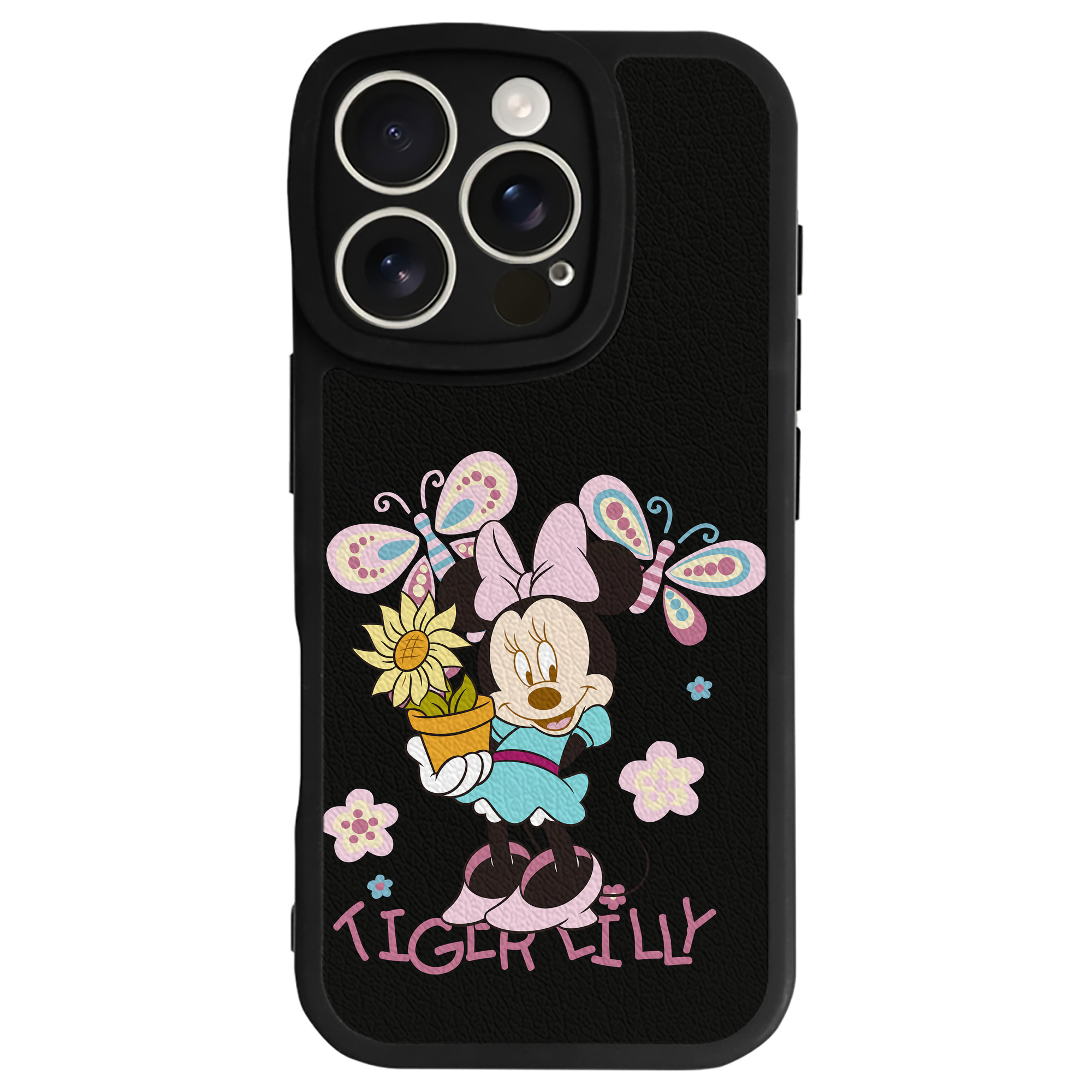 （画像用） ミッキーマウス Mickey Mouse 【iPhone 16シリーズ対応】シリコンスマホケース（レザー調） 材質：シリコン